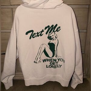 Lonely ghost text me when you get lonely oversized zip up